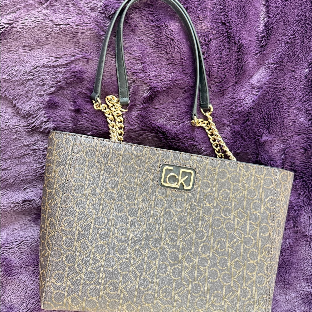 Calvin Klein Brown Tote Bag